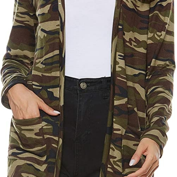 Lightweight open front camo cardigan - Picture 12 of 15